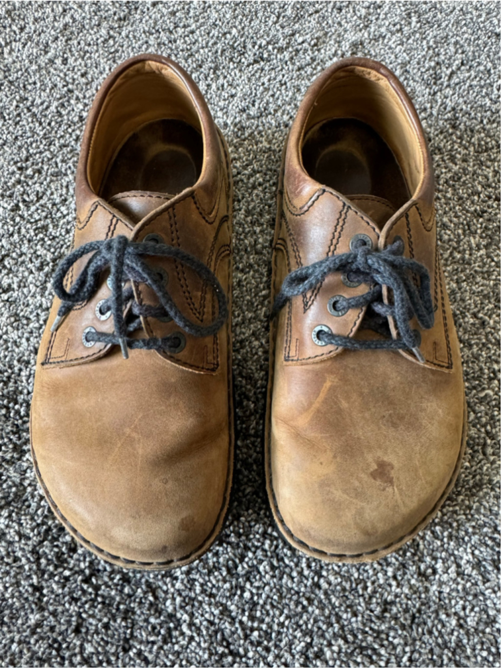 BIRKENSTOCK Memphis Oxford Brown Suede Shoes EU 39 Women 8.5 Mens 6.5 - Picture 2 of 11